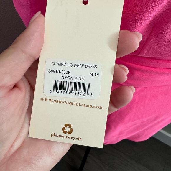 NWT Neon Pink Wrap Dress - Picture 3 of 3